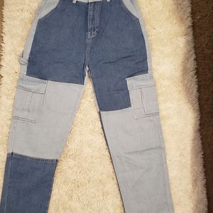 Shein blue jean size 4 cargo pants